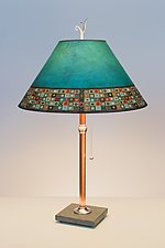 Mosaic Copper Table Lamp by Janna Ugone (Mixed-Media Table Lamp)