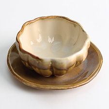 Acorn Squash Bowl with Plate by Beiko Ceramics (Ceramic Bowl)