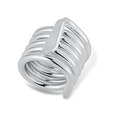 Cross Over Ring by Mia Hebib (Silver Ring)