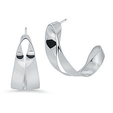 Ribbons Earrings by Mia Hebib (Silver Earrings)