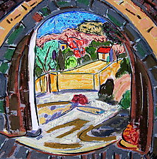 Archway in the Drome by Nan Hass Feldman (Mixed-Media Painting)
