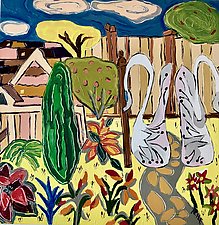 The Swan Gates in Onset II by Nan Hass Feldman (Oil Painting)