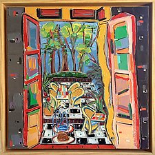 Open Window in Nice by Nan Hass Feldman (Oil Painting)