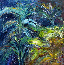 Stars Above the Garden by Nan Hass Feldman (Oil Painting)