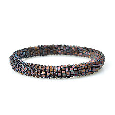 Crocheted Triangles Bracelet by Olga Mihaylova (Beaded Bracelet)