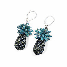 Pineapple Earrings by Olga Mihaylova (Beaded Earrings)