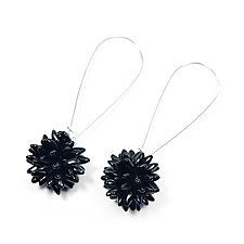 Fuzzy Ball Earrings by Olga Mihaylova (Beaded Earrings)