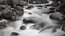 Icicle Creek Rapids No. 1 by Steven Keller (Black & White Photograph)