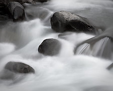 Icicle Creek Rapids No. 2 by Steven Keller (Black & White Photograph)