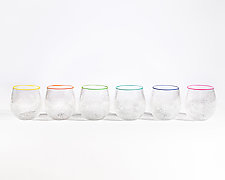 Clear Sparkle Cups by Public Glass (Art Glass Drinkware)