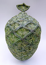 Green Diamond Vessel by Steve Miller (Wood Sculpture)