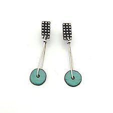 Candy Drop Earrings by Susan Richter-O'Connell (Silver & Enamel Earrings)