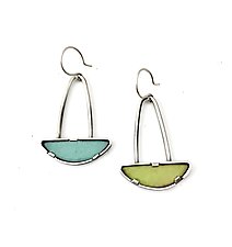 Boat Earrings by Susan Richter-O'Connell (Silver Earrings)