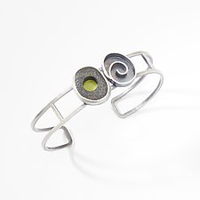 Prairie Fence Tension Cuff by Susan Richter-O'Connell (Silver & Stone Bracelet)