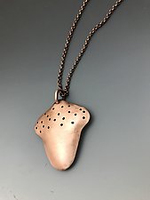 Acorn Charm Pendant Necklace by Susan Richter-O'Connell (Metal Necklace)