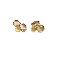 Lavender Sapphire Cluster Studs by Shaya Durbin (Gold & Stone Earrings)