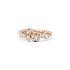Diamonds Scatter Ring No. 5 in Rose Gold by Shaya Durbin (Diamond & Gold Ring, Size 6.75-7)