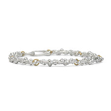 Linked Cluster Bracelet by Shaya Durbin (Gold & Silver Bracelet)