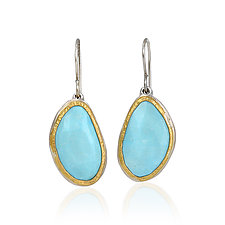 Turquoise Shine Earrings by Shaya Durbin (Gold, Silver & Stone Earrings)