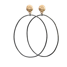 Rose Gold and Oxidized Silver Hoops by Shaya Durbin (Gold & Silver Earrings)