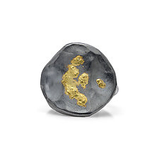 Paint Drop Shield Ring by Shaya Durbin (Gold & Silver Ring)