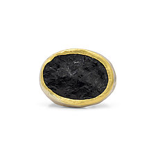 Black Tourmaline Shine Ring by Shaya Durbin (Gold, Silver & Stone Ring)