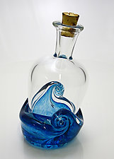 Message in a Bottle by Anchor Bend Glassworks (Art Glass Sculpture)