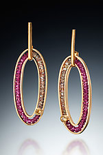 Gemstone Oval Earrings by Susan Kinzig (Gold & Stone Earrings)