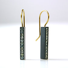 Sapphire Box Earrings by Hughes & Templin (Gold, Silver & Stone Earrings)