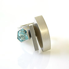 Sky Blue Topaz Ring Stack by Hughes & Templin (Silver & Stone Ring)