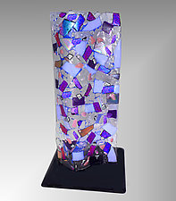 Tranquil Amethyst Table Top Sculpture by Stacey Abrams-Sherick (Art Glass Sculpture)