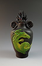 Green Dragon Perfume by Nancy Y. Adams (Ceramic Perfume Bottle)