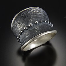 Bumpy Belted Ring by Dahlia Kanner (Silver Ring)