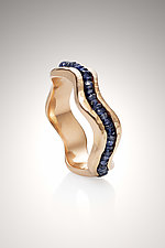 Rose Gold Wave Ring by Holly Churchill Lane (Gold & Stone Ring)
