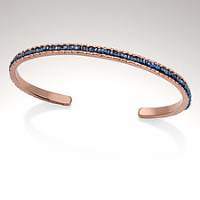 Rose Gold Coin Cuff by Holly Churchill Lane (Gold & Stone Bracelet)