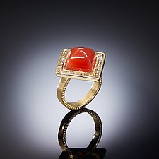 Red Carny Ring by Holly Churchill Lane (Gold & Stone Ring)
