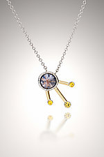 Sputnik Necklace with Bicolored Sapphire by Holly Churchill Lane (Gold & Stone Necklace)
