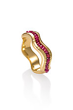 Gold Wave Ring by Holly Churchill Lane (Gold & Stone Ring)