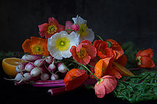 Still Life with Poppies and Radishes by Lynn Karlin (Color Photograph)