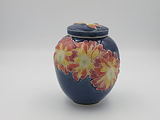 Chrysanthemum Jar by Dorothy Bassett (Ceramic Jar)