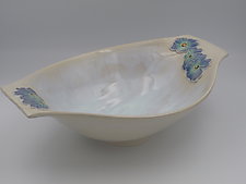 Iridescent Serving Bowl by Dorothy Bassett (Ceramic Bowl)