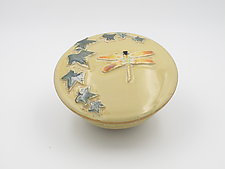 Ivy and Dragonfly Jar by Dorothy Bassett (Ceramic Vessel)
