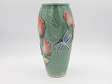 Peach Blossom Vase by Dorothy Bassett (Ceramic Vase)