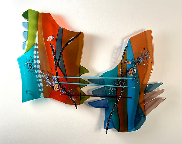 Love is a Triangle by Sabra Richards (Art Glass Wall Sculpture) | Artful Home