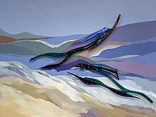 Winter Ocean by Sabra Richards (Mixed-Media Painting)