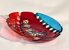 Red Oval by Sabra Richards (Art Glass Bowl)