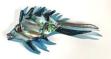 Flying Fish XX by Sabra Richards (Art Glass Wall Sculpture)