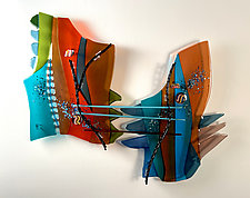 Love is a Triangle by Sabra Richards (Art Glass Wall Sculpture)
