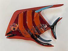 Salt Water Fish by Sabra Richards (Art Glass Wall Sculpture)