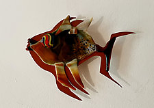 Fish Heaven XXI by Sabra Richards (Art Glass Wall Sculpture)
